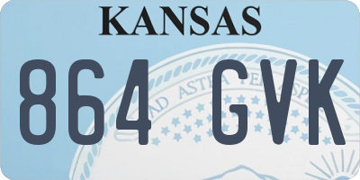 KS license plate 864GVK