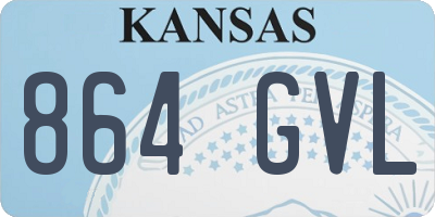 KS license plate 864GVL