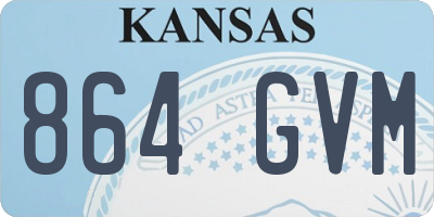 KS license plate 864GVM