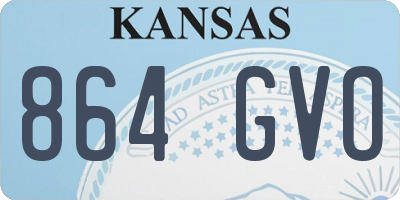 KS license plate 864GVO