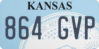KS license plate 864GVP