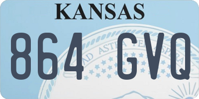 KS license plate 864GVQ