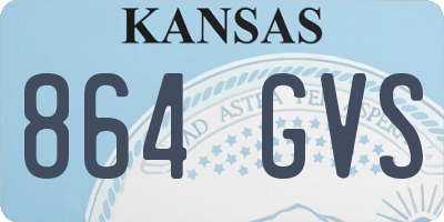 KS license plate 864GVS
