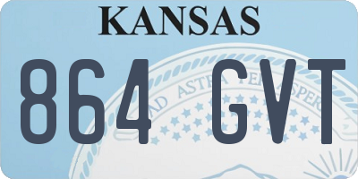 KS license plate 864GVT