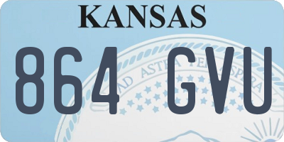KS license plate 864GVU