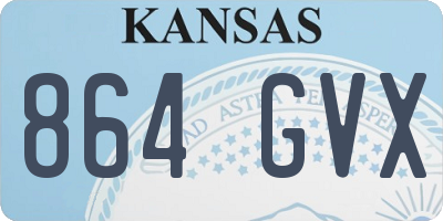 KS license plate 864GVX
