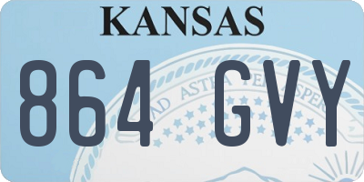 KS license plate 864GVY