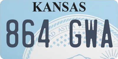 KS license plate 864GWA