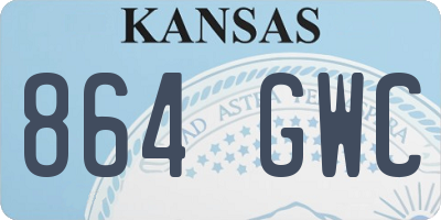 KS license plate 864GWC