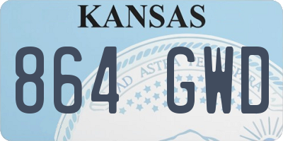 KS license plate 864GWD