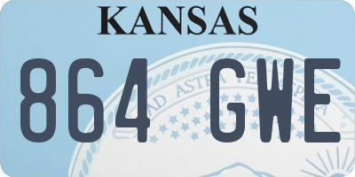 KS license plate 864GWE