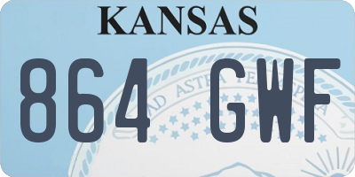 KS license plate 864GWF