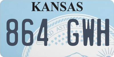 KS license plate 864GWH