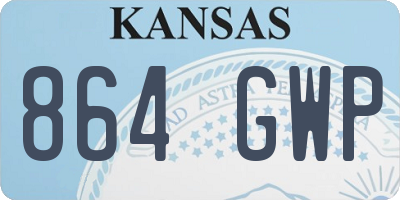 KS license plate 864GWP