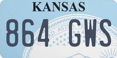 KS license plate 864GWS