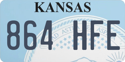 KS license plate 864HFE