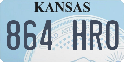 KS license plate 864HRO