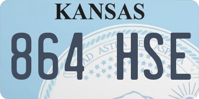 KS license plate 864HSE