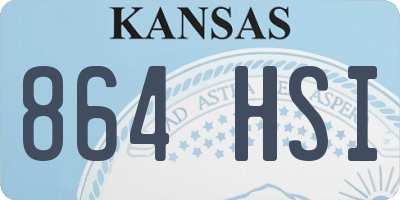 KS license plate 864HSI