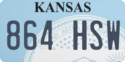 KS license plate 864HSW