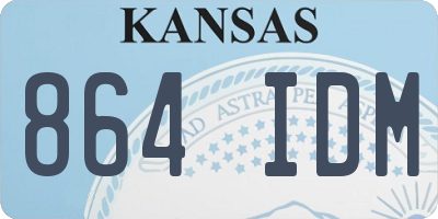 KS license plate 864IDM