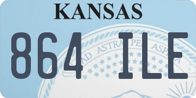 KS license plate 864ILE
