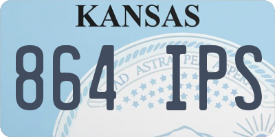 KS license plate 864IPS