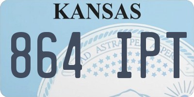 KS license plate 864IPT