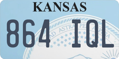 KS license plate 864IQL