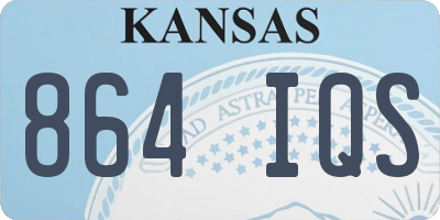KS license plate 864IQS