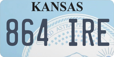 KS license plate 864IRE