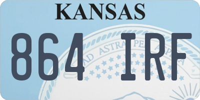 KS license plate 864IRF