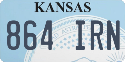 KS license plate 864IRN