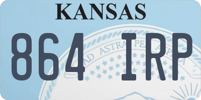 KS license plate 864IRP