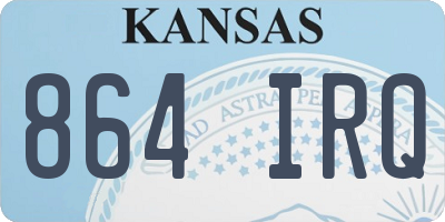 KS license plate 864IRQ
