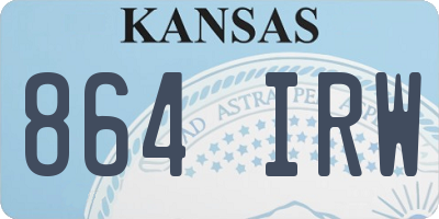 KS license plate 864IRW
