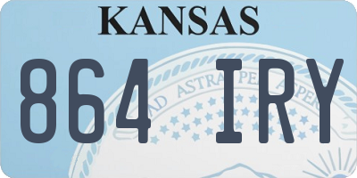 KS license plate 864IRY