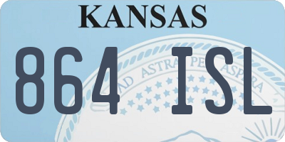 KS license plate 864ISL
