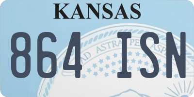 KS license plate 864ISN