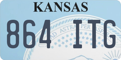 KS license plate 864ITG