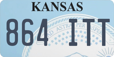 KS license plate 864ITT