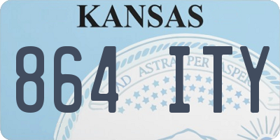 KS license plate 864ITY