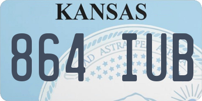 KS license plate 864IUB