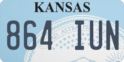 KS license plate 864IUN