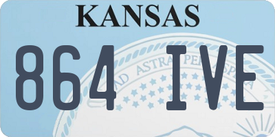 KS license plate 864IVE