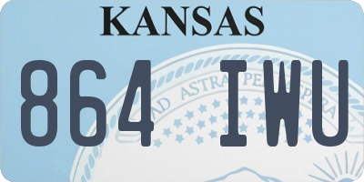 KS license plate 864IWU