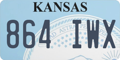 KS license plate 864IWX