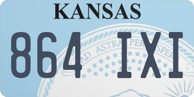 KS license plate 864IXI
