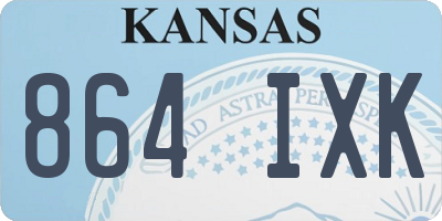 KS license plate 864IXK