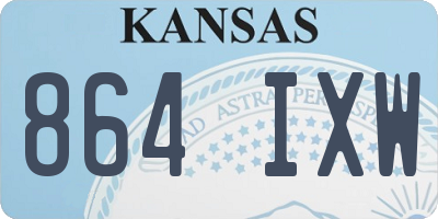 KS license plate 864IXW